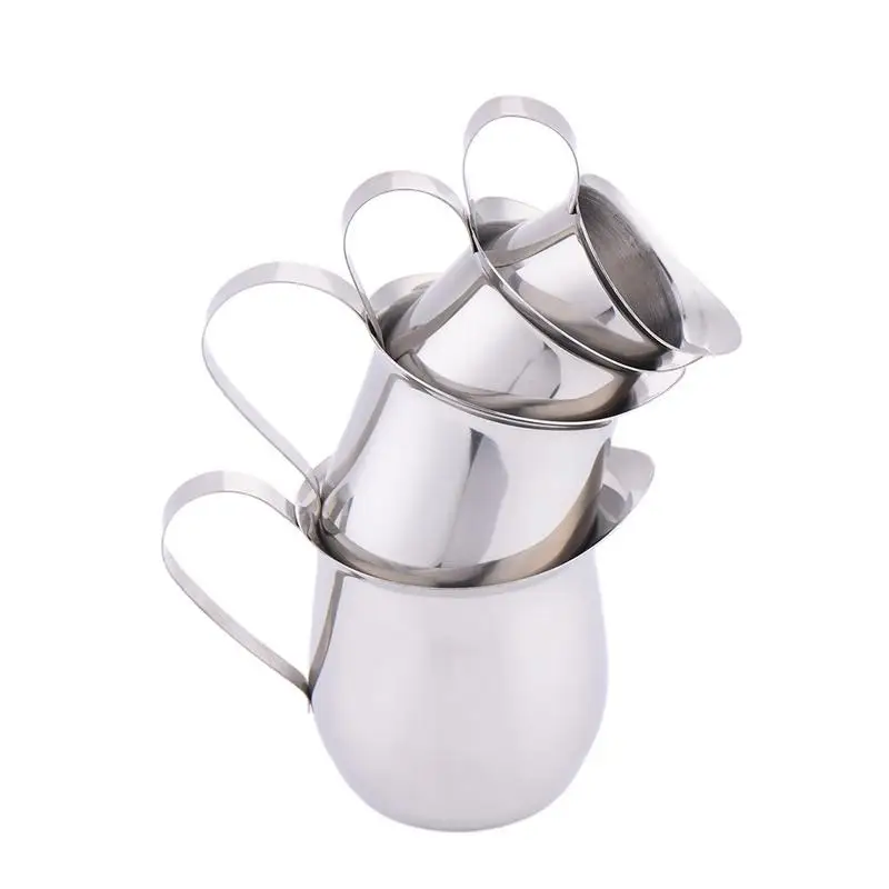 Stainless Steel Milk Frothing Jug Milk Cream Cup Coffee Creamer Latte Art Pitcher With Spout Durable Kitchen Coffee Accessories