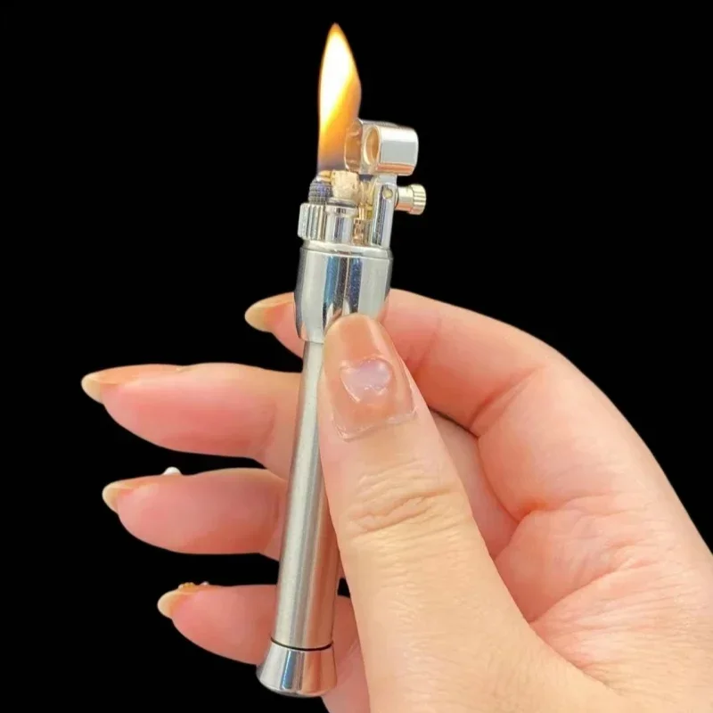 ZORRO Mini Pure Copper Lift Arm Igniter Kerosene Lighter Slim Sideslip Grinding Wheel Igniter Portable Lighters Smoking Gadgets