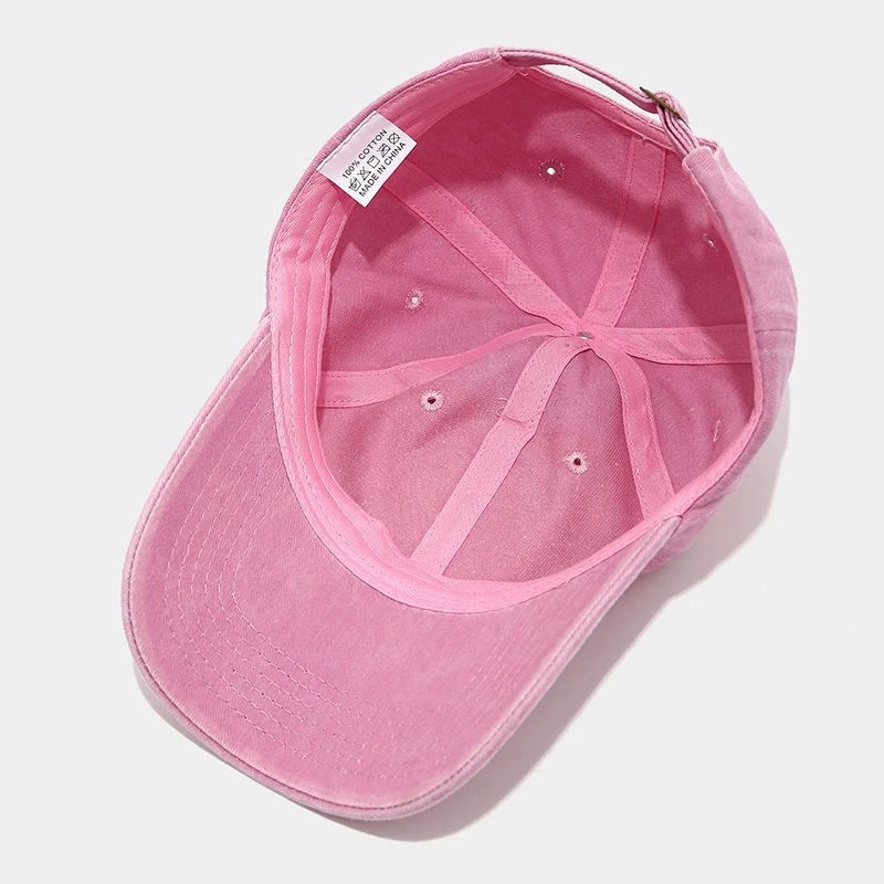 Baseball Cap Diamond Women Men Washed Cotton Adjustable Hat Summer Sun Protection Accessory For Golf Climb Outdoor Sports 5