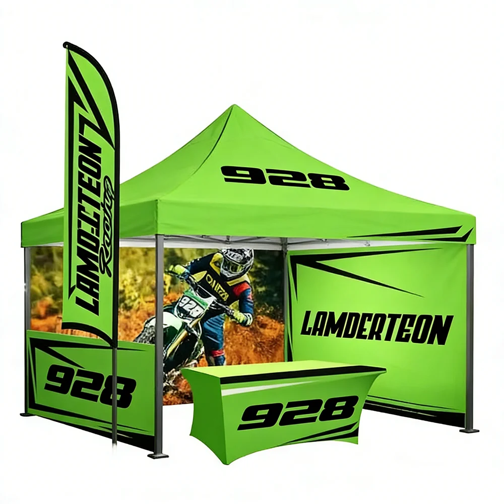 Customizable10x10 FT Customizable Exhibition Booth Package Advertising Pop up Canopy Tent with Detachable Sidewalls Promotional
