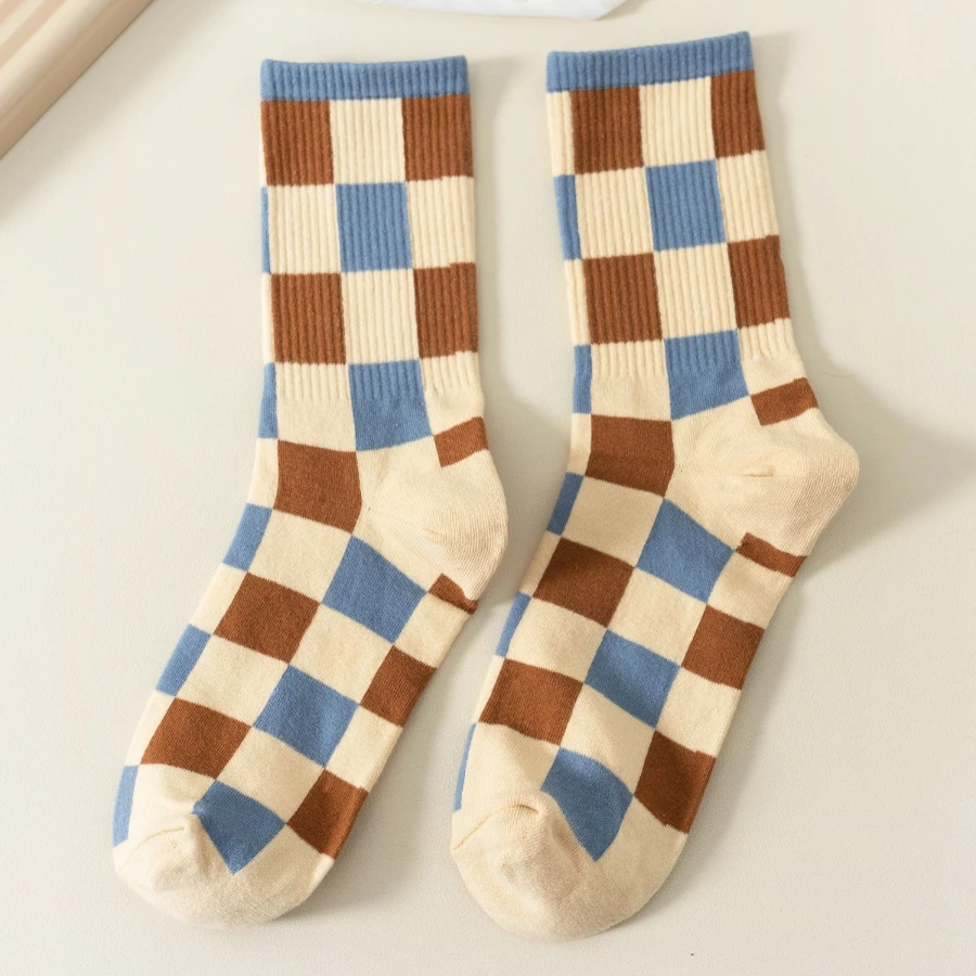 5 أزواج من الجوارب ذات الألوان الصلبة للجنسين للخريف والشتاء على طراز الكلية، دافئة ومريحة، ملابس غير رسمية #4