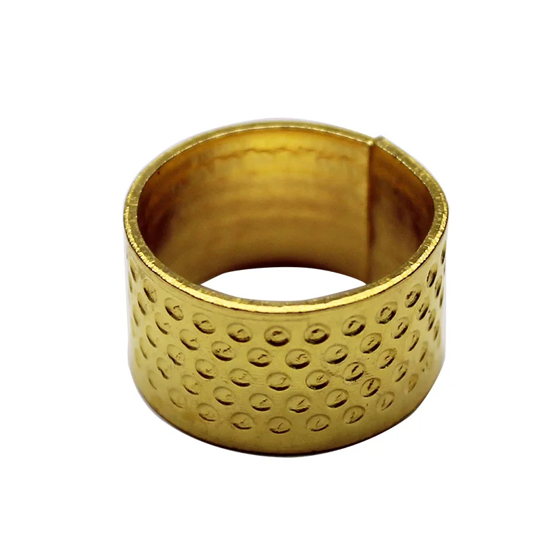 Metal Finger Brass Protector Ring Needle Thimble Handworking Stitching Sewing Leather Craft DIY Tools Accessories