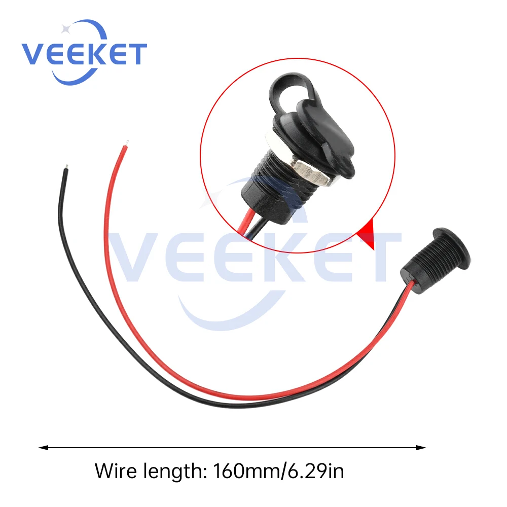 2Pin USB-C Connector Type-C Waterproof with PH 2.0 nut locking Panel mounting TPC Waterproof Fast Charging Without Terminals