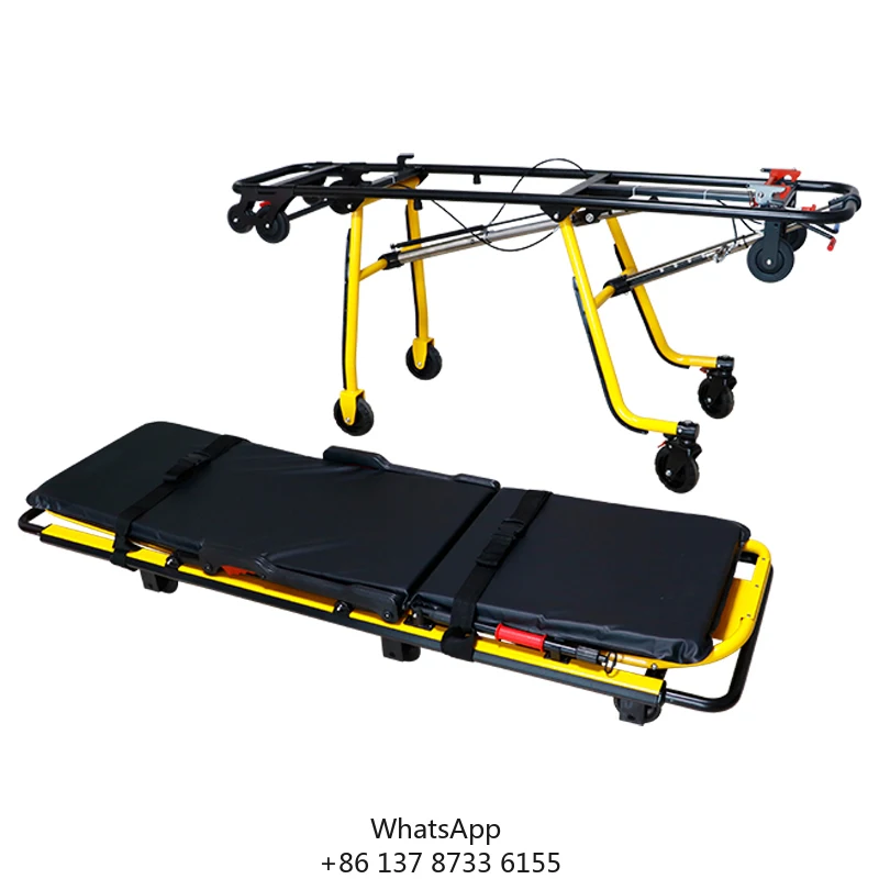 Durable Foldable Adjustable Transport Ambulance Stretcher With Easy Operation For Emergency Rescue