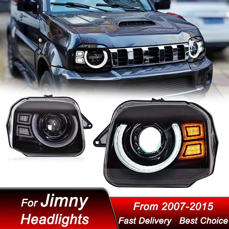 

Pop Car Led Headlights For Suzuki Jimny 2007-2015 Defender Style LED Auto Head Lamp Assembly Upgrade Projector Lens Accessories