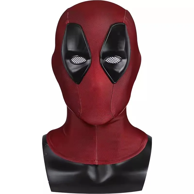 Máscara de Deadpool para Cosplay, accesorio de disfraz, máscaras de Deadpool para adultos, tocado de poliéster para fiesta de Halloween, disfraz de vestir (sin carcasa), 2024