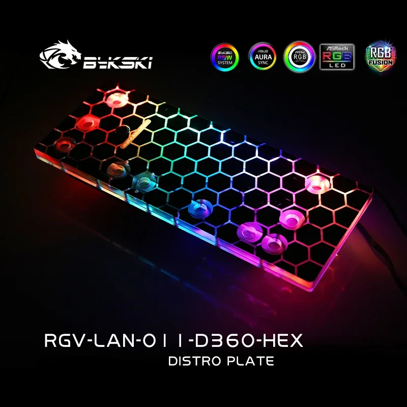 LIAN LI O11 다이나믹 케이스/CPU 및 GPU 블록/대신 저수지용 BYKSKI 아크릴 보드 워터 채널 솔루션 키트 사용