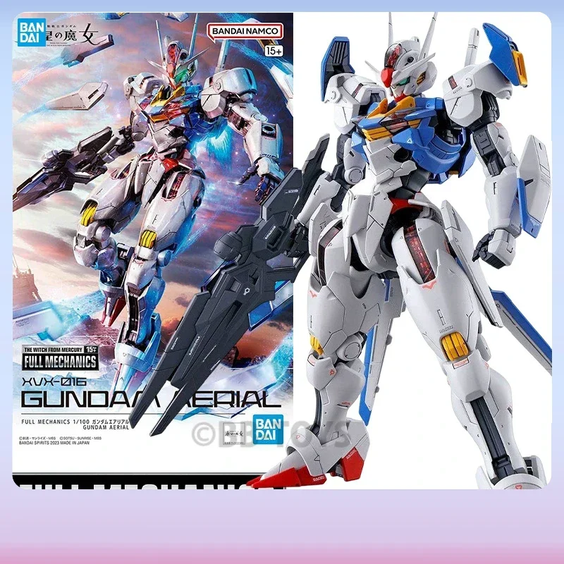 In Stock Bandai BB Original FULL MECHANICS FM 1/100 Witch Mercury GUNDAM AERIAL Anime Action Figure Assembly Model Kit Toy Gift