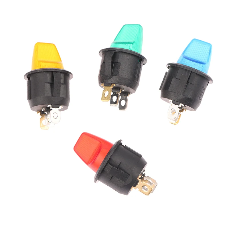 1Pc KCD1-201B Round Ship Rocker Switch 3 Pins 2 Position Rocker Switch For Ironing Machine Frying Pan With Lamps