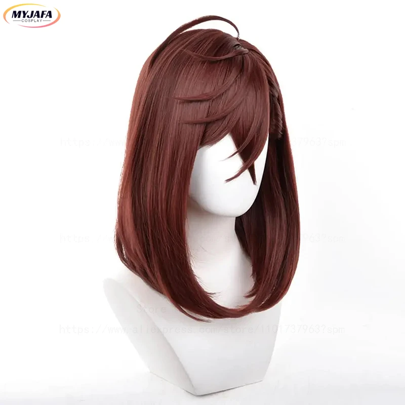 

High Quality Momo Ayase Cosplay Wig 43cm Short Red Brown Wig Cosplay Anime Cosplay Wigs Heat Resistant Synthetic Wigs + Wig Cap