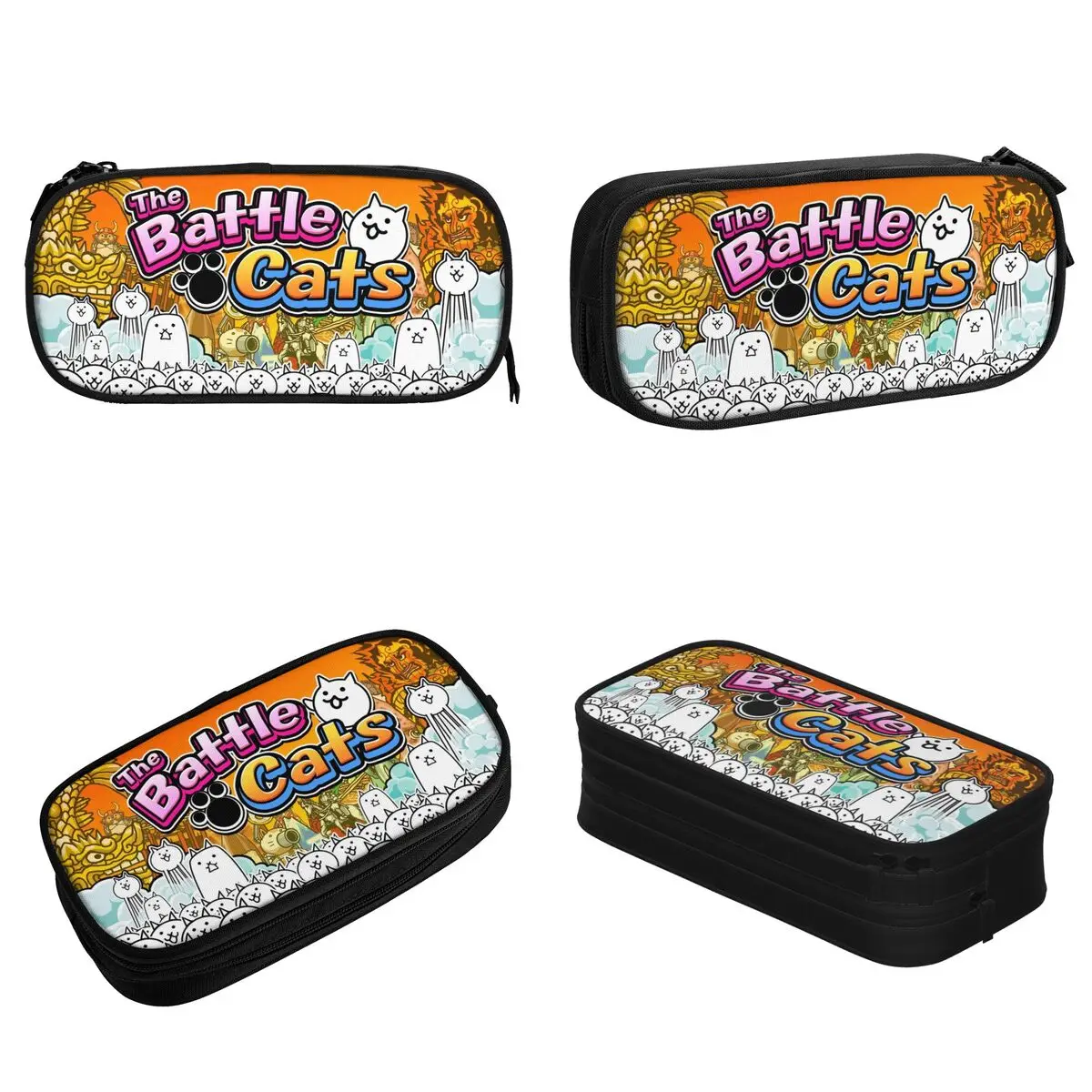 New Cartoon Game Pencil Case The Battle Cats Pencilcases Pen for Student Large Storage Bags Office Gift Stationery