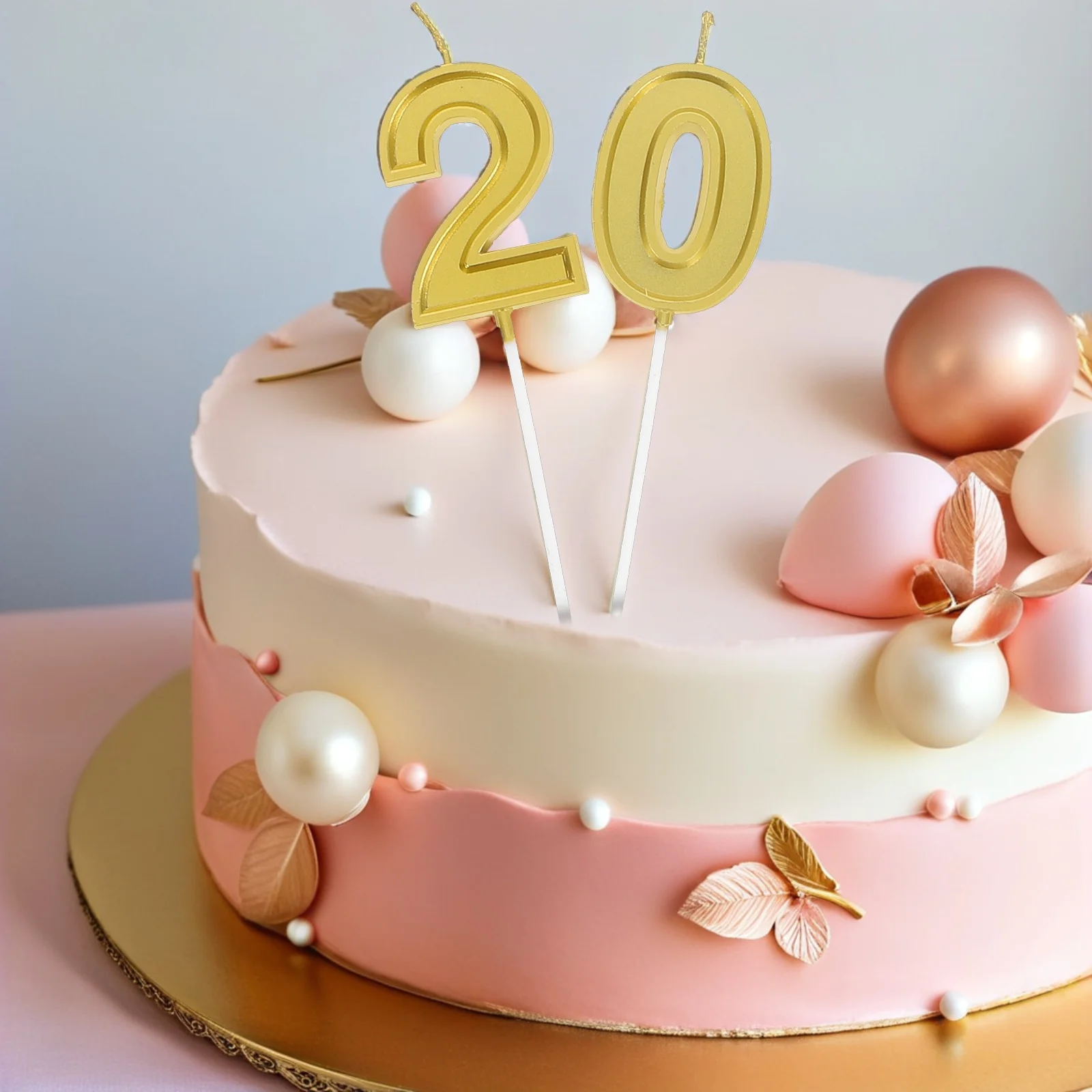 

2Set Number Cake Candles 2025 2026 New Year Party Cupcake Toppers Holiday Celebration Decoration Supplies Number Candles