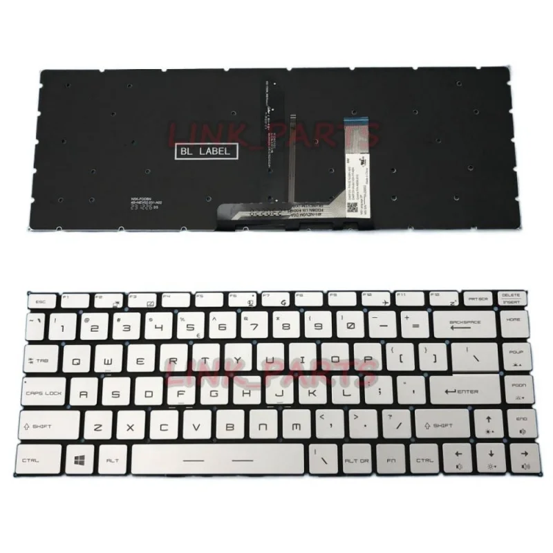 US Keyboard for MSI GS65 8SE 8SG 8SF Stealth Thin 8RE 8RF GS65VR MS-16Q1 Silver Replacement Laptop Keyboard