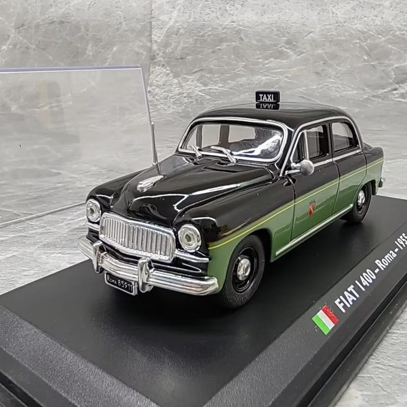 

1/43 Fiat 1400 Roma 1955 Alloy Taxi Car Model Diecasts Metal Classic Old Car Vehicles Model Simulation Miniature Scale Kids Gift