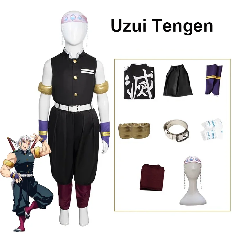 

Uzui Tengen Cosplay Boys Girls Halloween Christmas Party Cosplay Costumes Kids Uzui Tengen Anime Demon Cosplay Slayer Costume