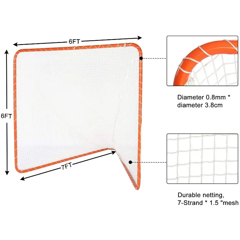Youth Training Recreation Shooting Training Equipment Steel Frame Folding Lacrosse Goal