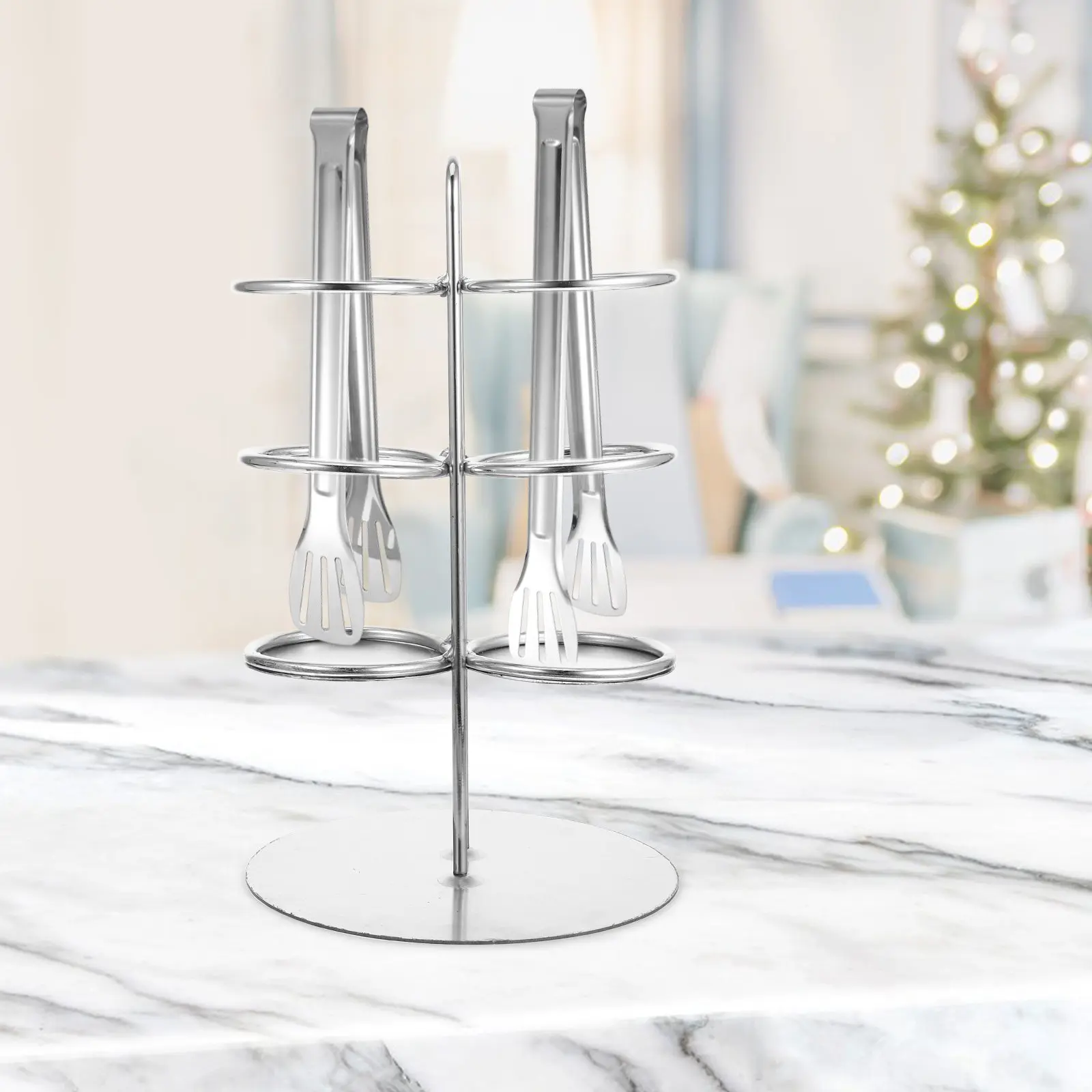 

Heavy Duty Clip Holder Kitchen Countertop Clip Storage Tower Food Tong Rack Space-Saving Kitchen Clamp Organizer Easy Access