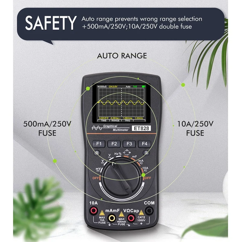 HOT SALE ET828 Oscilloscope Multimeter 1MHZ 2.5MSPS Sampling Rate Oscilloscope