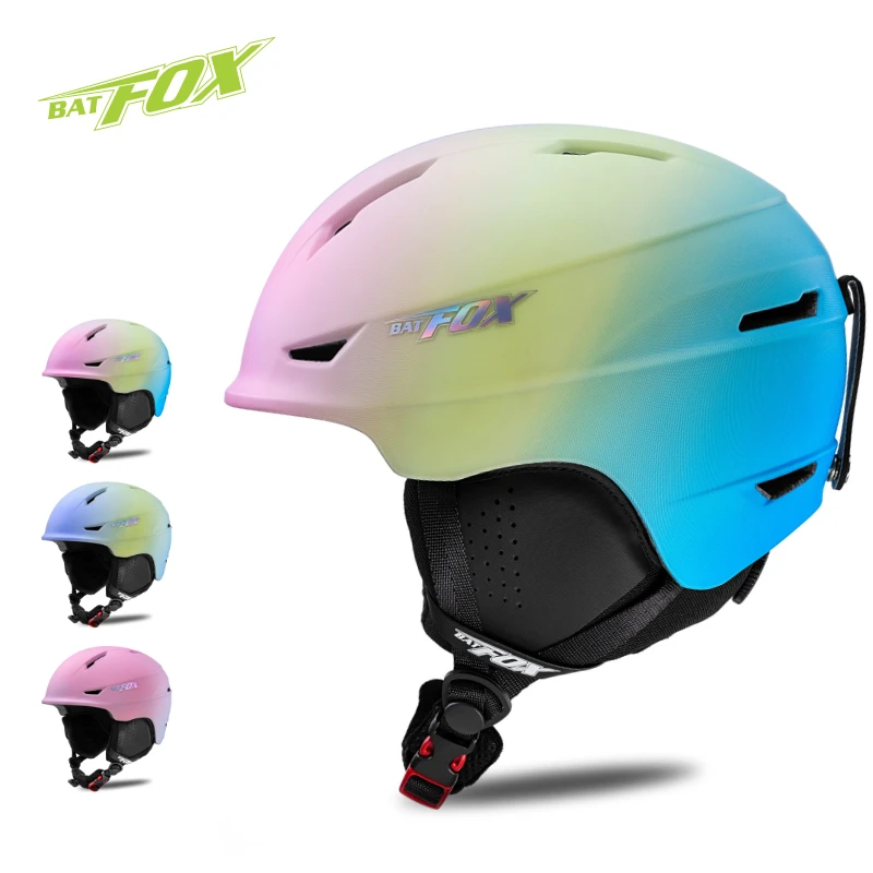 

BATFOX New Ladies Ski Helmet Removable Lining Crashproof Ultralightweight Comfortable Ladies Snowboard Safety Helmet