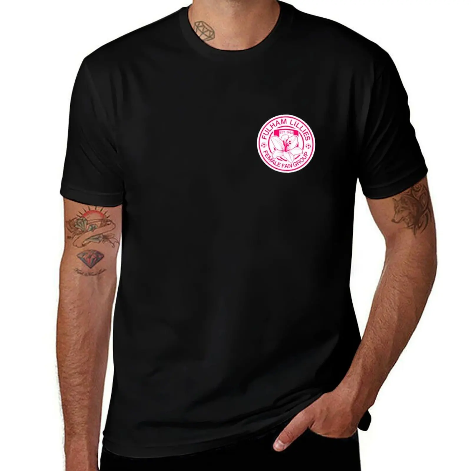 Badge T-Shirt Fulham luxury men T-Shirt shirt man graphic - t Pink for t t man shirts shirt man Lillies