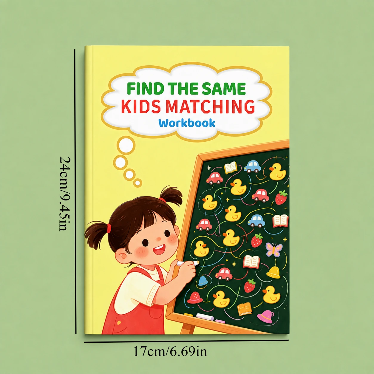 Find The Same Matching Workbook 32 Pages, Kids Matching Activity Book, Toddler Brain Game Puzzle Book, Early Educational Book
