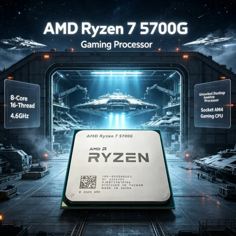 AMD Ryzen 7 5700G CPU 7nm 4.6GHz 8 Cores 16 Threads 16MB L3 100-000000263 Socket AM4