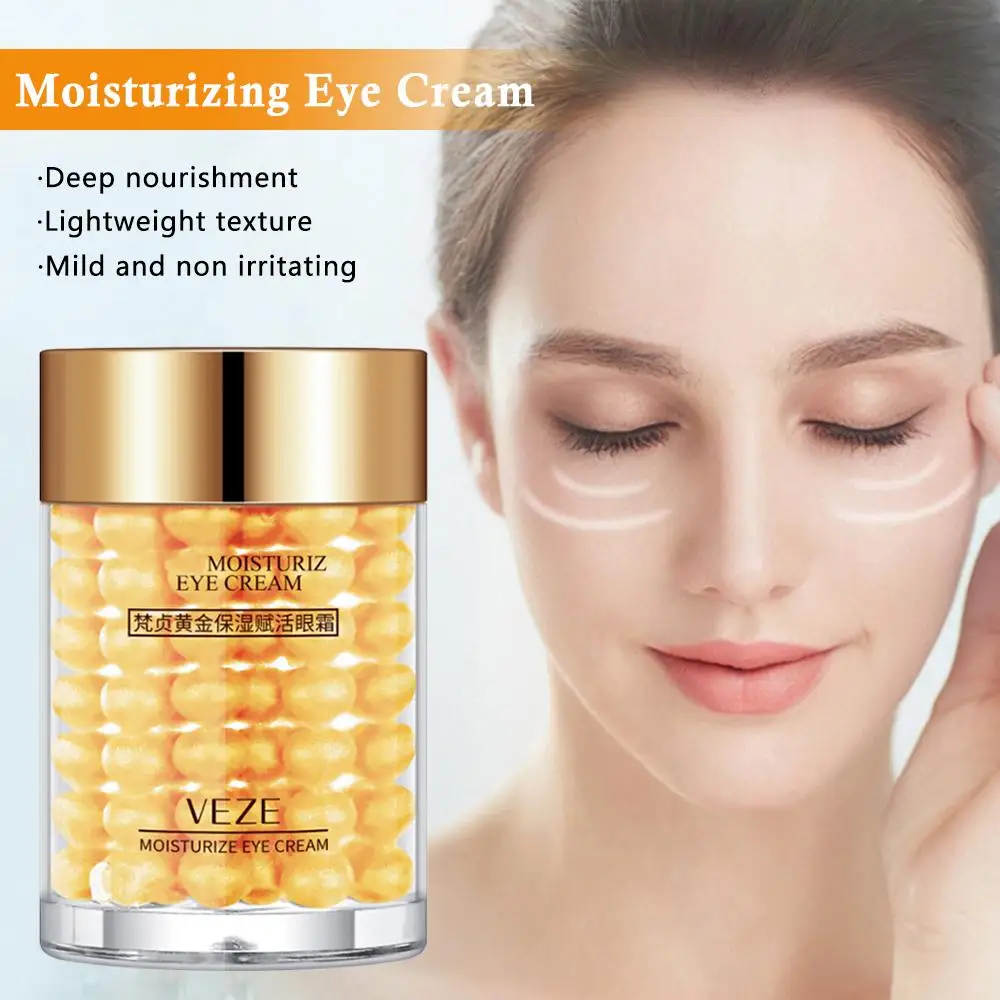 24K Golden Eye Cream Anti Dark Circles Eye Bags Remover Moisturizing Fine Lines Wrinkles Smooth Puffy Eyes Skin Care Serum
