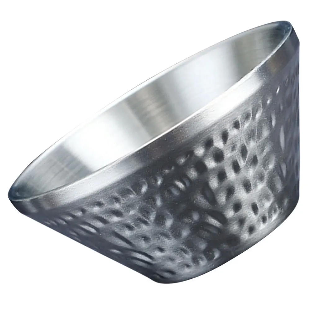 وعاء سلطة من الفولاذ المقاوم للصدأ المطروق، قابل للتكديس، خفيف الوزن، لمسة نهائية ناعمة للحبوب والفواكه والأرز، يخدم المطبخ المنزلي #6