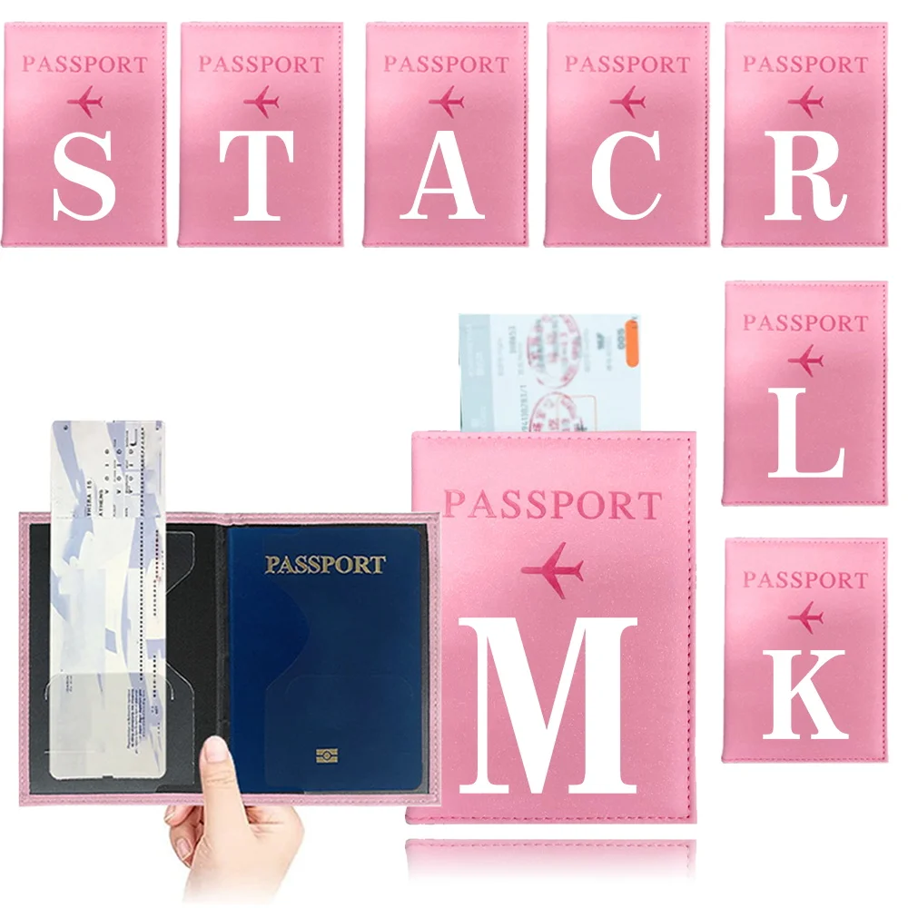 

Passport Cover Waterproof Passport Holder Lovers Travel Passport Sleeve ID Cover Business White Lettern Series