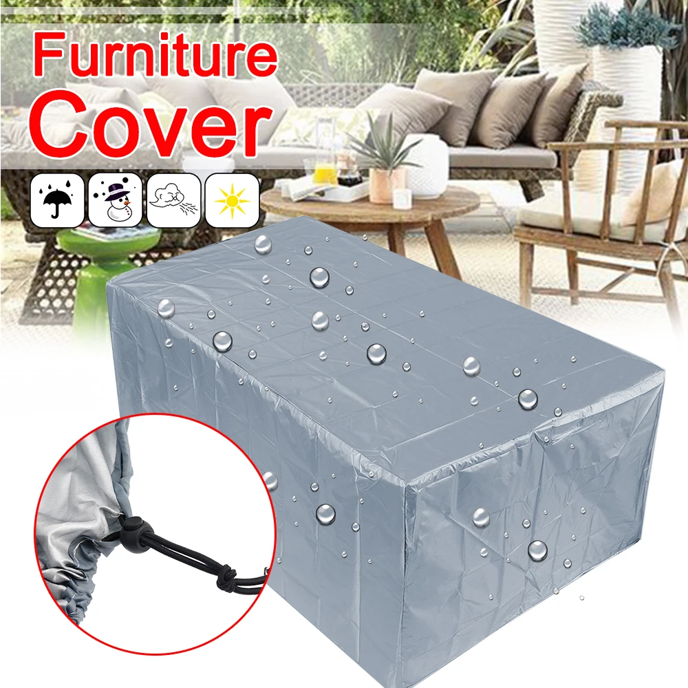 Rectangle Outdoor Garden Furniture Cover Table Chair Waterproof Oxford Wicker Sofa Protection Patio Rain Snow Dustproof Cover