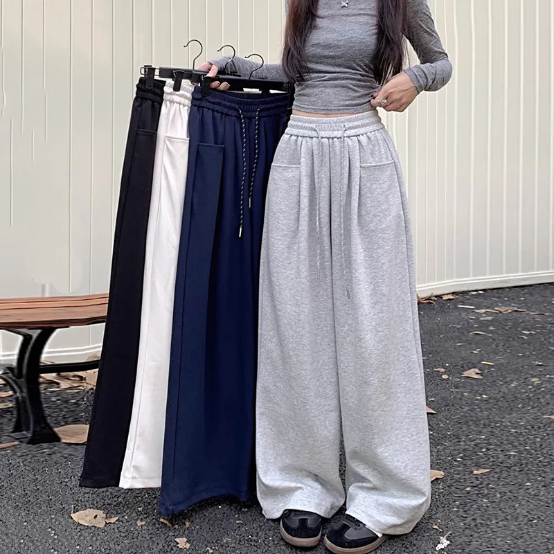 Women Casual Joggers Pants Fashion Streetwear Oversized Sports Wide Leg Pants Hip Hop Y2k Sweatpants High Waist Baggy Trousers