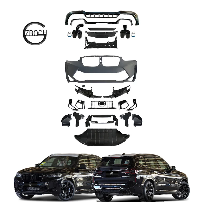 

Высококачественный комплект кузова G01 для BMW X3 G01 2022+ для X3M F97 Передний бампер Задний бампер Губы Автомобильные диффузоры Наконечники выхлопных газов X3M Bodykit