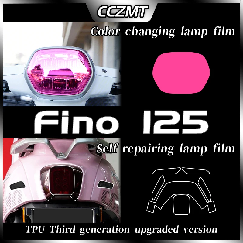 

For QJMOTOR Fino 125 modified headlight transparent protection film smoked black light film TPU self repair