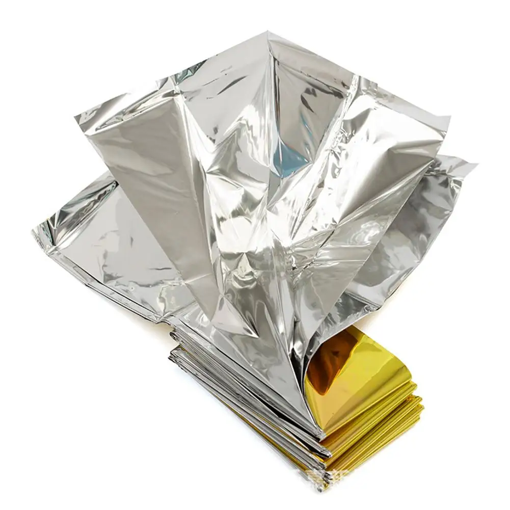 

Outdoor Thermal Emergency Foil First Aid Survival Blankets (160x210cm Silver)
