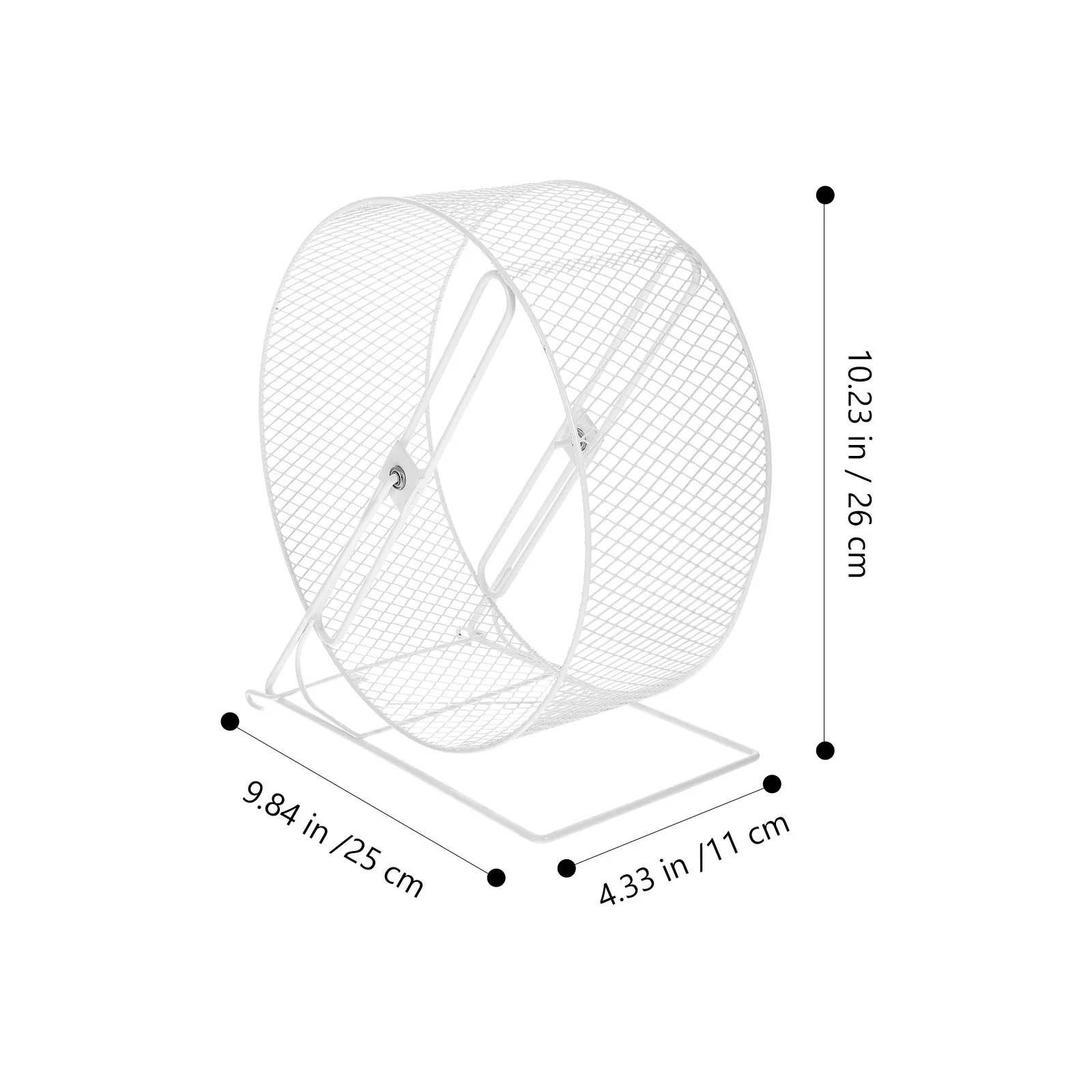 Heavy-Duty Iron Hamster Running Wheel Silent Design for Nocturnal Exercise Suitable for Hamsters Hedgehogs Squirrels Chinchillas