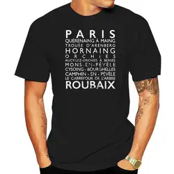 Paris Roubaix Monuments Classics Pro Cycling T Shirt Męski Okrągły Dekolt Krótki Rękaw Bawełniany T-shirt Letnia Moda Topy Odzież