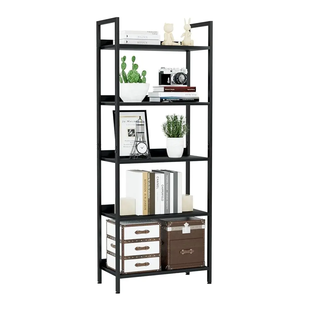 

Bookshelf, 5 Tier Bookshelves, Home Office Bookcase Shelf Storage Organizer, Free Standing Storage Shelving Unit For Bedroom,