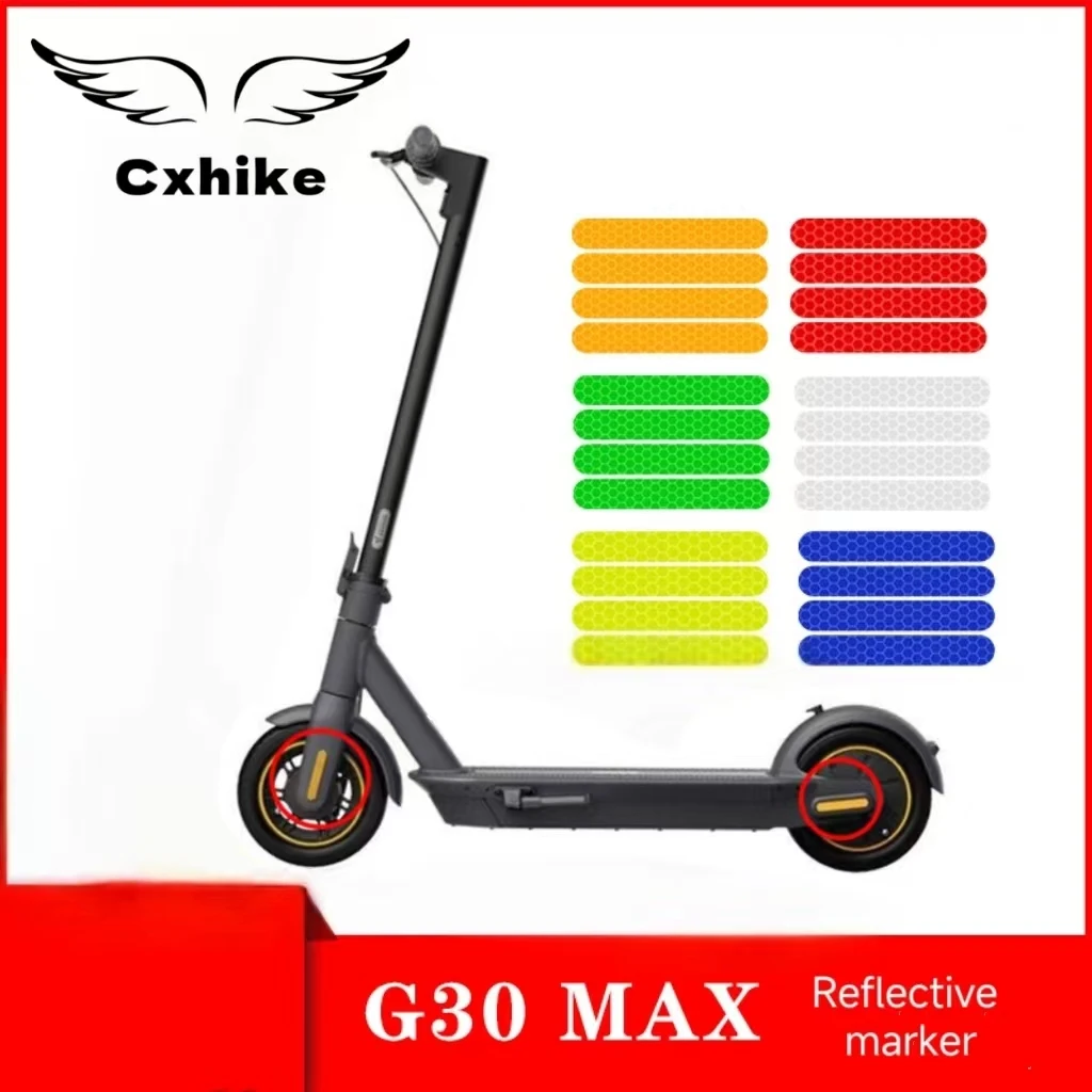 Suitable for the 9th scooter Na'enbo Max G30  M365 safety riding colorful reflective label modification sticker