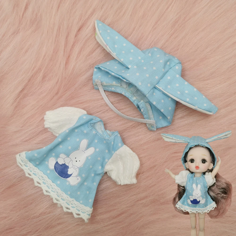 6 inch Doll Clothes For Spherical Joint Doll 17 cm Cute Suit Dress For BJD 15 cm Handmade Skirt Uniform DIY Toy Accessories