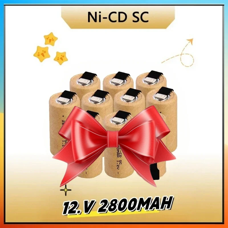 AIMJIN Rechargeable Battery 2024 NEW High Quality 1.2V SC 2800MAH NI-CD Suitable for Electric Screwdrivers, Etc