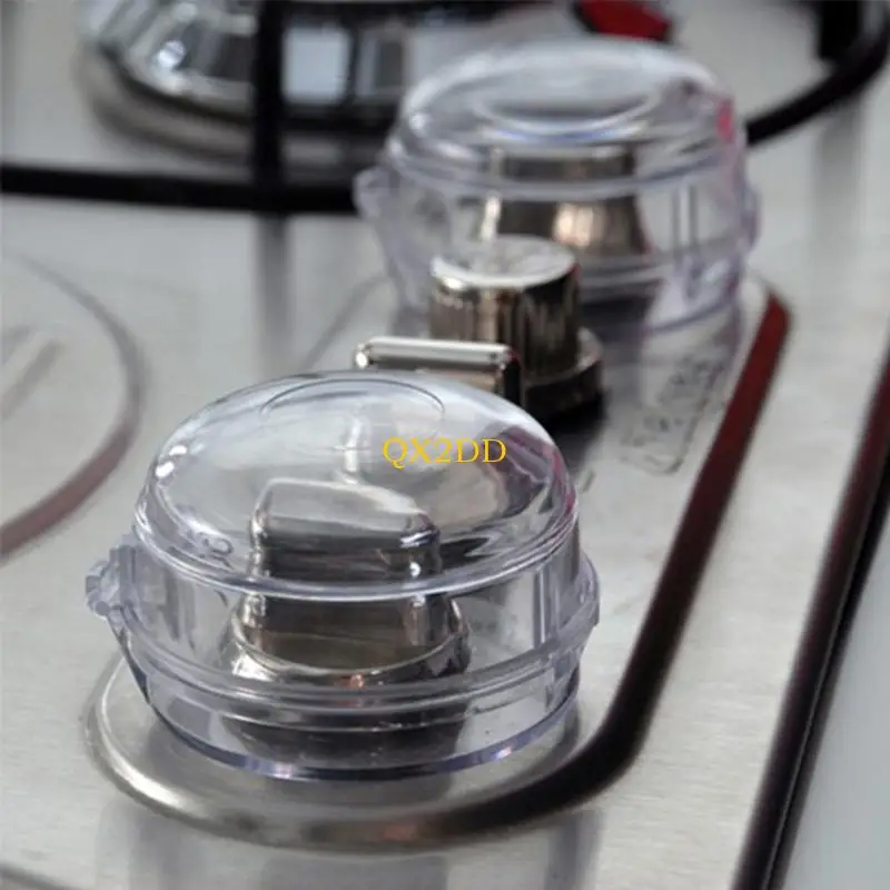 QX2D 6 قطع مقبض موقد غاز يغطي سلامة الطفل قفل الفرن غطاء أداة حماية الطفل الرضع