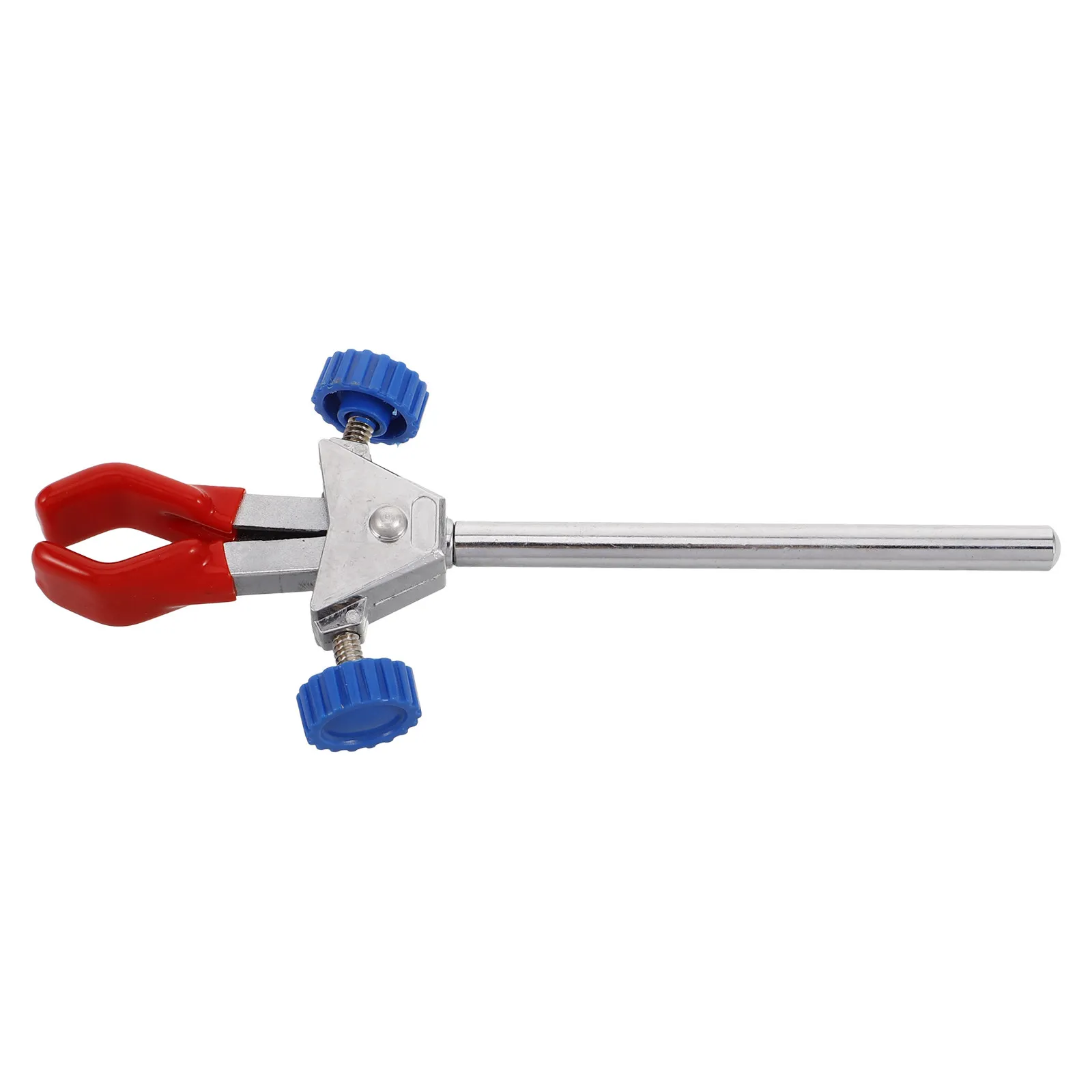 Laboratory Flask Clamp Stainless Steel Construction For School Lab Rotating Prong Adjustable Finger Style Test