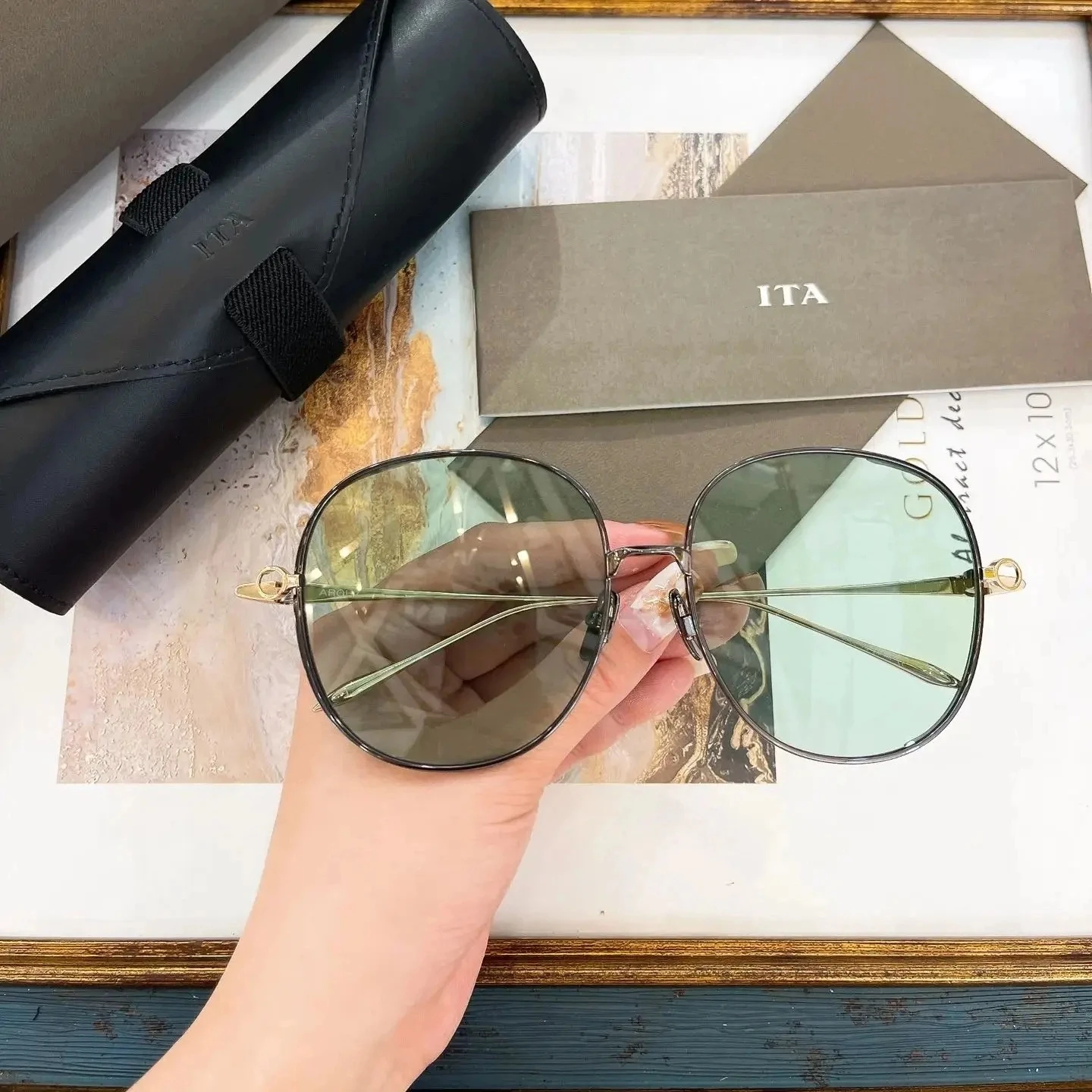 

Original ADITA AROHZ DTS156 Leisure UV400 Driving Anti-Glare Men Sunglasses Premium Alloy Frames Oversized Women Couple Eyewear