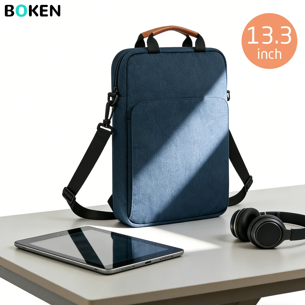 

Сумка-портфель для планшета 13,3 дюйма, чехол для переноски iPad Air/Pro, Galaxy Tab S8, с регулируемым плечевым ремнем для школы, офиса, бизнеса