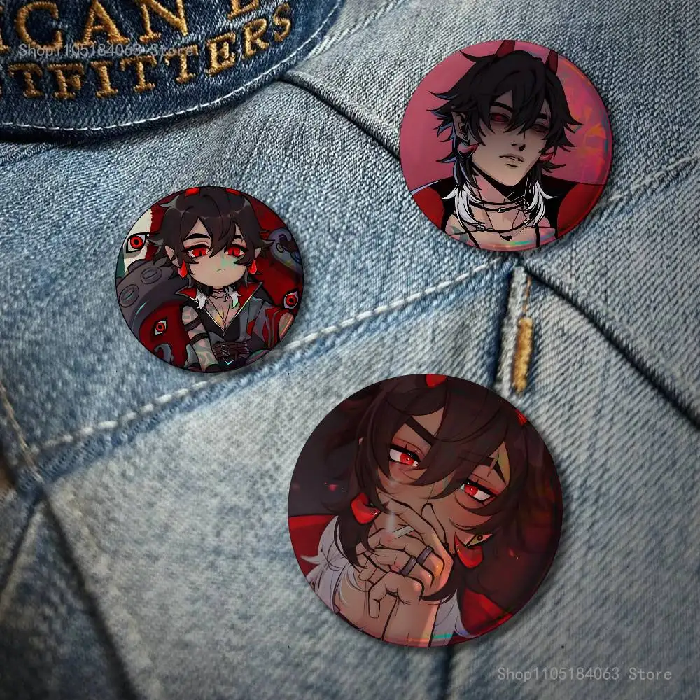 Ais T-Touchstarved Badges Button Round Creative Pin Brooch Badge Bag Decor Fans Collect Friends Gifts