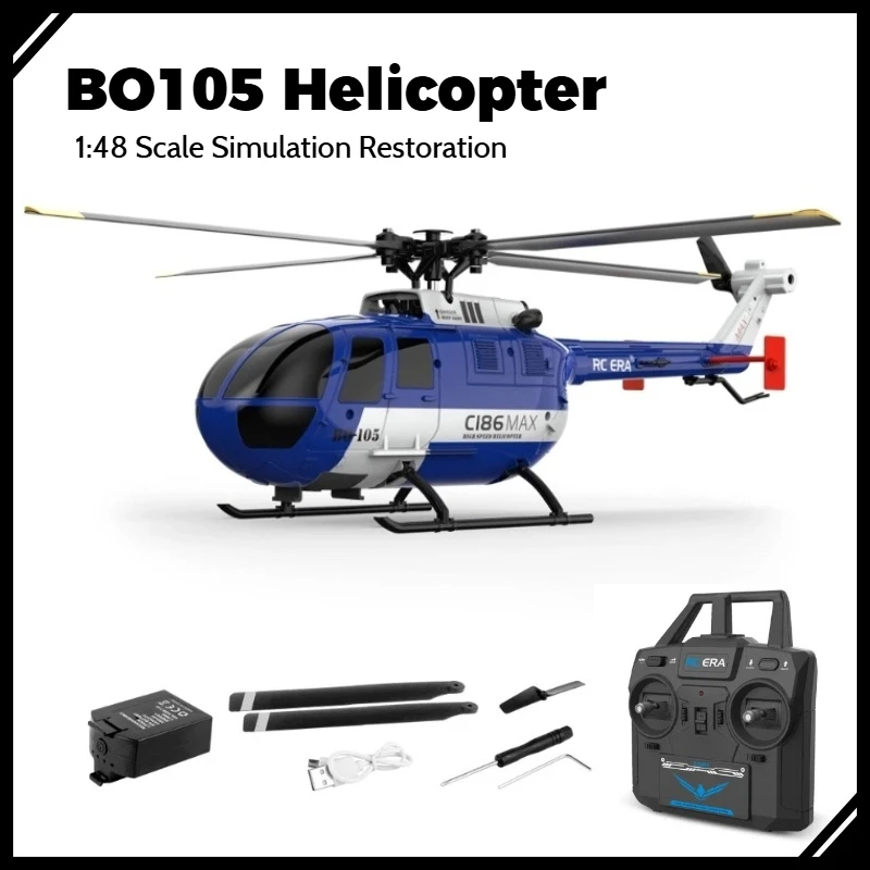 

Remote Era 4CH RC Helicopter with Altitude Hold LED Lights Military Flight Model Toy for Kids and Adults C186MAX