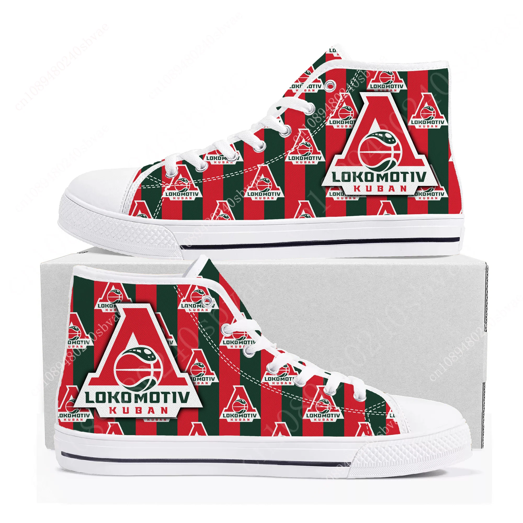 

ПБК «Локомотив Кубань» PBC Lokomotiv Kuban High Top Shoes Mens Womens Teenager Sneakers Canvas Sneaker Custom Made Shoe