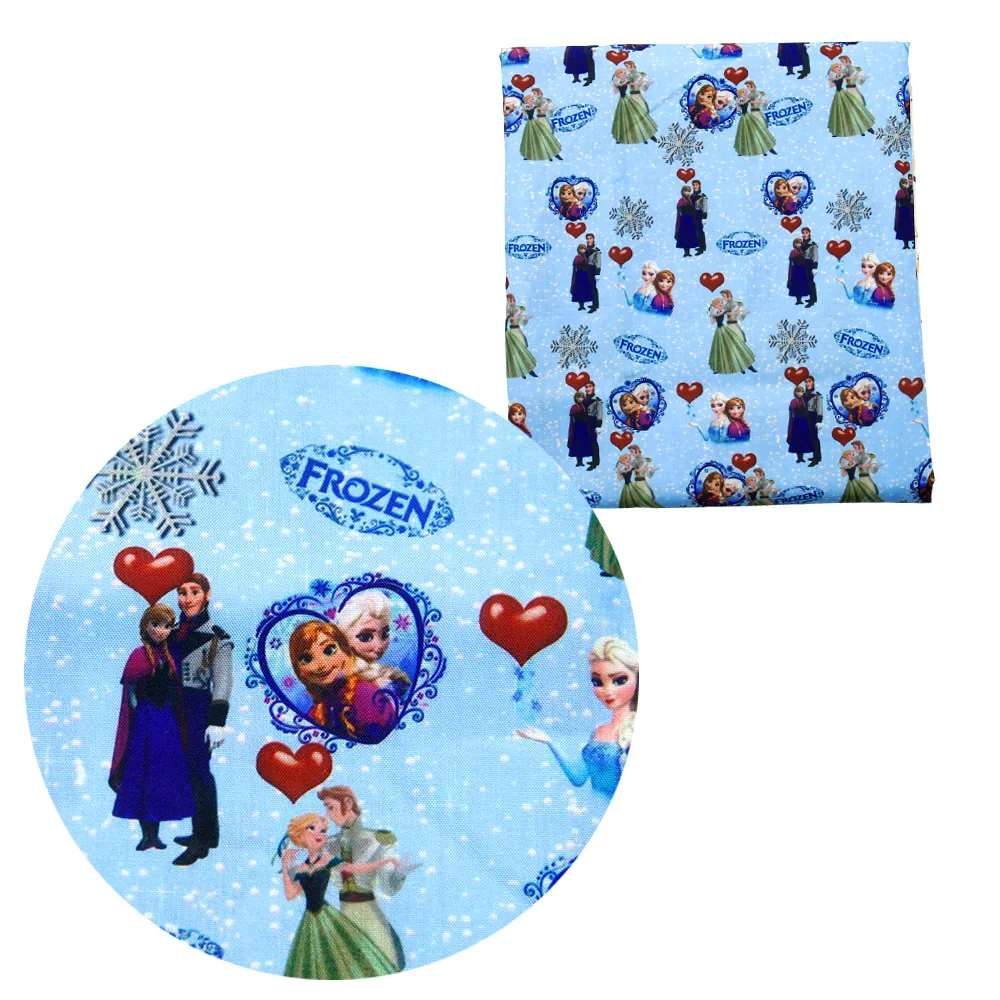 Disney Frozen Elsa Anna Olaf 50*145cm 100% Cotton Fabric Sewing Quilting Fabric Needlework Material DIY Handmade Patchework