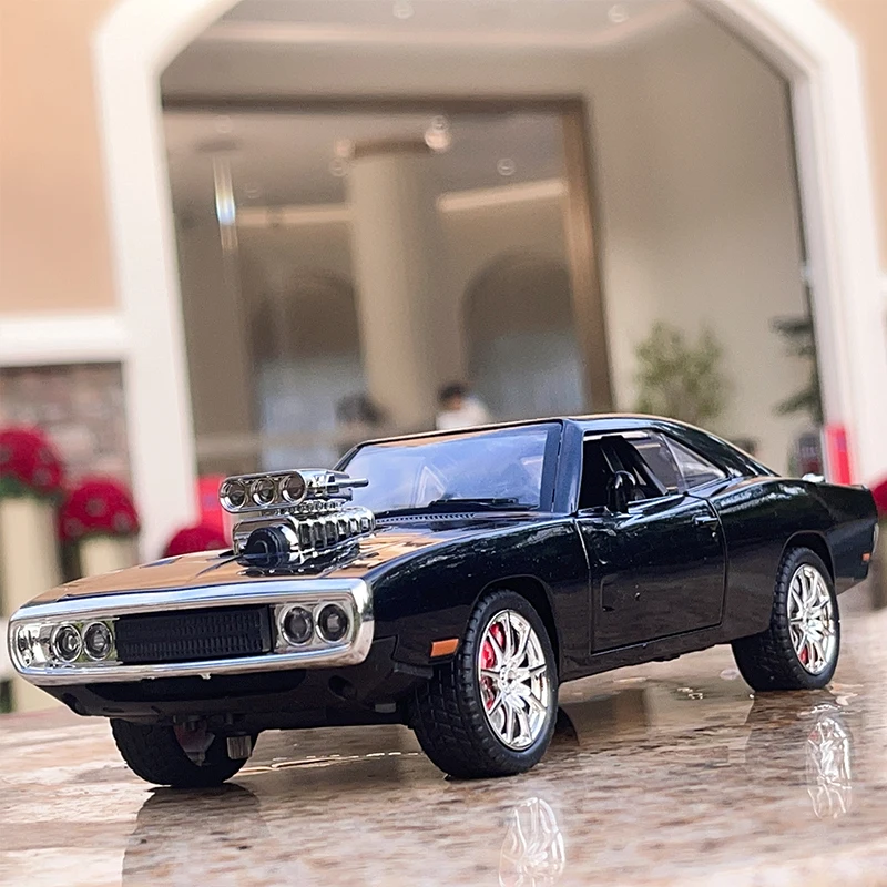 1:24 Dodge Charger 1970 Fast & Furious  Alloy Model Car Toy Diecasts Metal Casting Sound and Light Car Toys For Children Vehicle