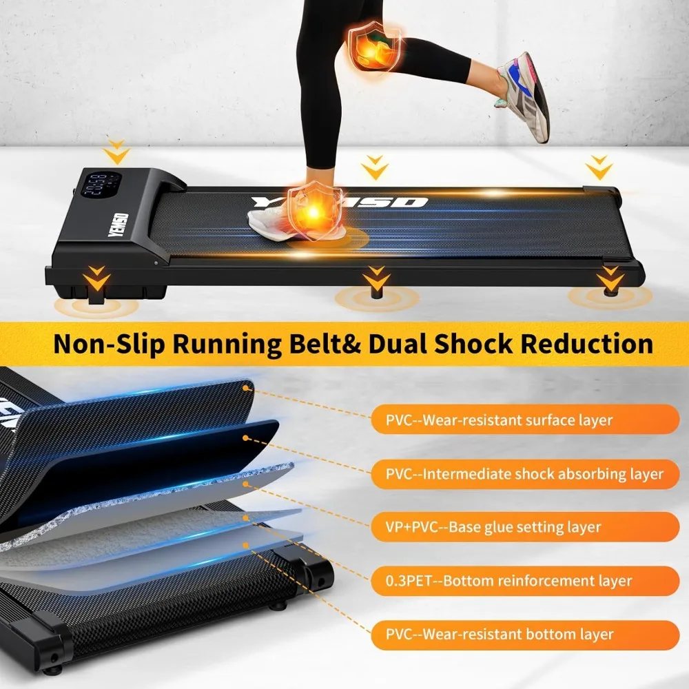 Walking Pad, Walking Pad Treadmill 330 lb Capacity, 3 in 1 Portable Under Desk Treadmill with Remote Control, LED Display